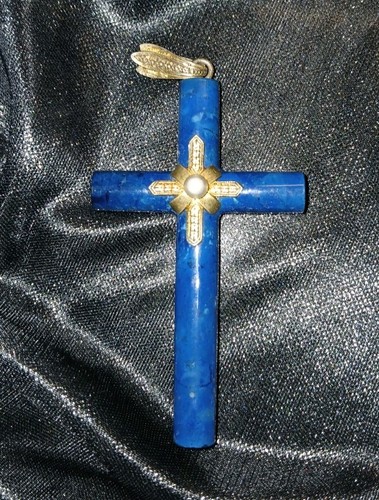 Altes blaues kreuz - altes, mit
