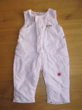 Thermo Overall Einteiler warm gefüttert ohne Ärmel, Feincord, Rosa, Gr. 74