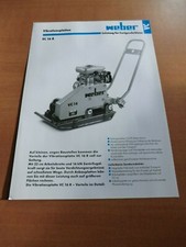 Prospekt Weber VC 16R Vibrationsplatten Verdichter Rüttelplatte Ausgabe 1999
