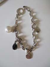 Thomas Sabo TS Armband 4 Charm Anhänger 925 Silber 19 cm Herz Love Blatt Perle