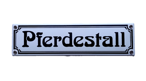 Pferdestall emailschild - pferdestall,,