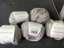 5kn Grau Silber Glitzer Wolle Katia Concept Cosmopolitan 74 ViskosemixSehr Weich