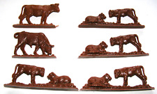 Stier Kuh Kalb Tier Figuren Plastik Flachfiguren Bauernhof Setzkasten Konvolut