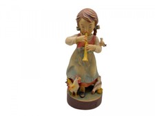 Dolfi Holz Figur "Mädchen mit Flöte" 16 cm. Top Zustand.  