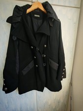 Wollmantel Damen Schwarz