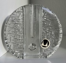 Original Walther Design Glas Vase Solifleur Blockvase Vintage 70er TOP + RAR