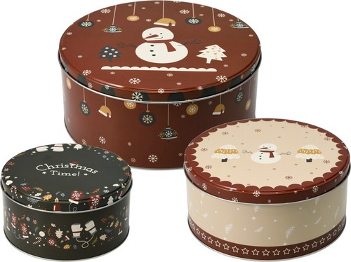 Keksdose snowman 3er - 3er, set
