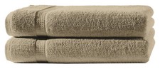2 Badetücher beige 100x150 cm