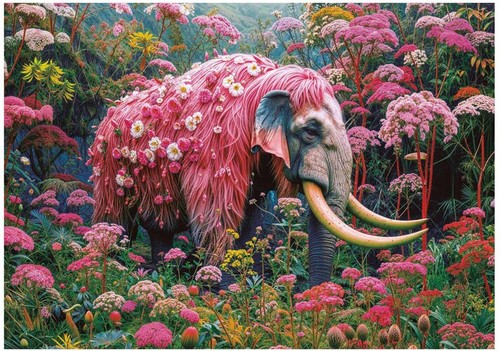 Puzzle elefant mit - (500, t.)