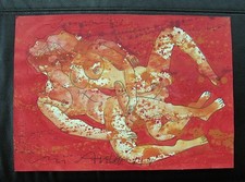 Erotische Malerei eines Akt originale Gemälde Aquarell