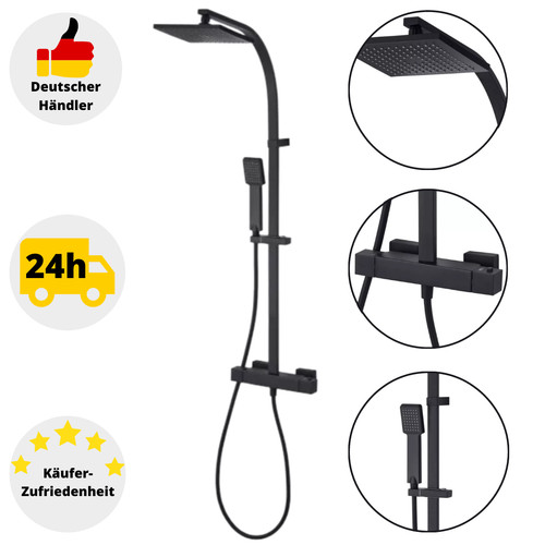 Duschset regendusche schwarz - regendusche,