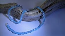schöne Kette Edelsteinkette blauer TOPAS NEU 44 cm
