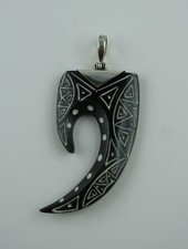 Horn Carving aus Bali  mit 925 Sterling Silber