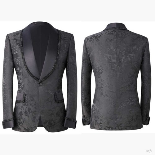 Herren schwarzer jacquard - schwarzer,