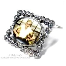 Kleiner alter 40er Jahre Miniatur Bilder Rahmen für Passfotos original Art Déco