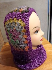 Balaclava Mütze Handarbeit im Granny Square Style Unikat für Winter Weihnachten