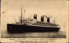 Ak Paquebot Ile de France