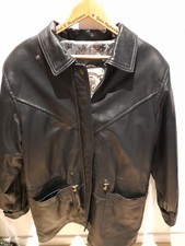 Vintage - Hochwertige Herrenlederjacke schwarz von VERA PELLE - Größe M