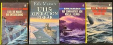 SAMMLUNG PAKET - 5 x ERIK MAASCH - U115 Operation Eisbär, U-Boot Falle u.a.