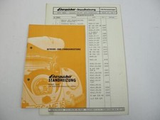 VW Käfer Eberspächer Standheizung 8680 Betriebsanleitung Einbau Ersatzteilliste