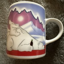 Coca Cola Mini Mug Tassen Eisbären 2002 Becher Espressotassen Polar Bear 1 of 4