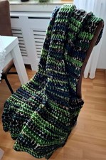 Häkeldecke Handarbeit ca. 120×180cm Unikat Waffelmuster