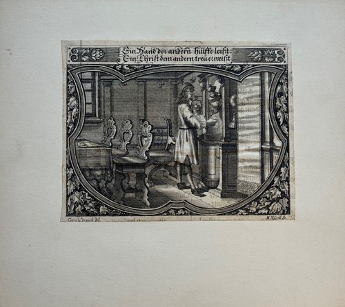 Kupferstich melchior küsel - kupferstich,