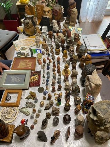 Eulen figuren sammlung 220 - figuren, ca.