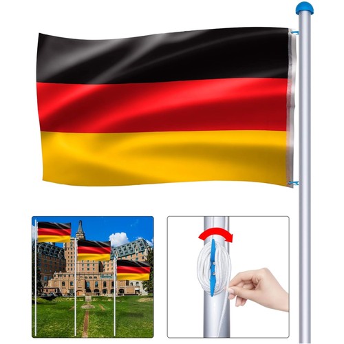 Fahnenmast aluminium 5m - fahnenmast, 6,5m