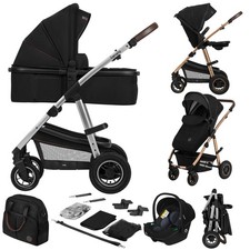 LIONELO®  Kinderwagen 3 in 1 Kombikinderwagen  Auto- Babyschale 🔸 Schwarz