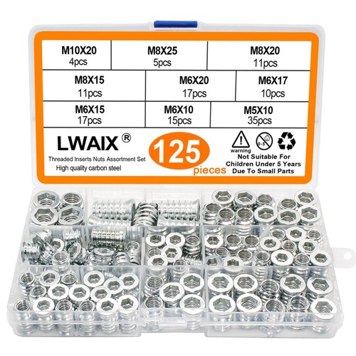 Einschraubmutter set 125stk - set, m5