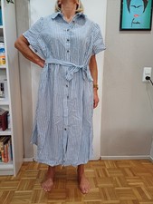 Damen Sommerkleid Blau Weiß