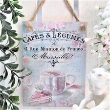 Holz Schild Wandbild Küche