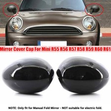 Außenspiegel Kappen Abdeckung Für BMW Mini Cooper R55 R56 R57 R60 Schwarz Glänz