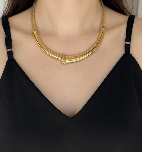 Vintage monet gold tone collar - vintage,