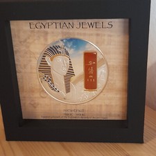 Egyptian Jewels 2012 Hatshepsut Fiji 50 Dollar,2oz Silber,PP,Gold / Palladiumap