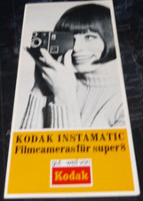 Kodak Instamatic Filmcameras für Super 8-1/68  Germany Broschüre-Alt