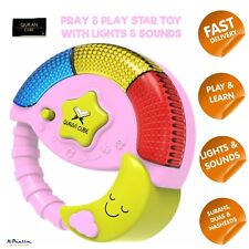 *Koranwürfel* Beten & Spielen Stern Spielzeug rosa Baby Mädchen hell Sound Dua Nasheed Surahs