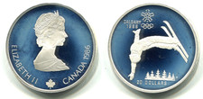 20 Dollars Kanada 1986 Proof Silber  "Olympiade-Trickski"