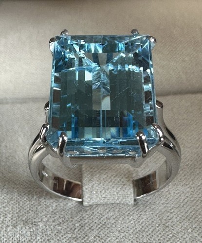 Weißgold solitär ring 18kt - ring,
