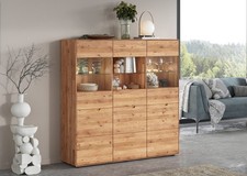Highboard Schrank 149x145cm Massivholz Eiche geölt Wildeiche massiv NEU OVP!!!