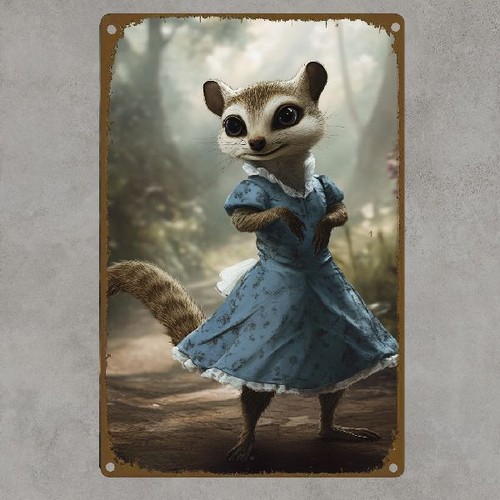 Blechschild tanzende maus - tanzende,
