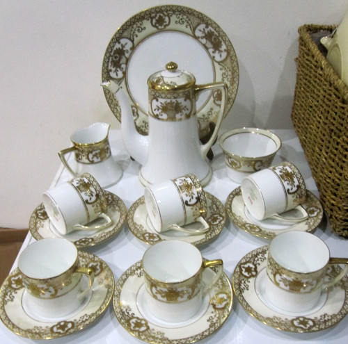 Noritake goldener blumenkorb - goldener,