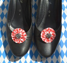  Schuhclips für Trachtenschuhe 1 Paar Rosen Clips Oktoberfest Dirndl Wies'n Neu