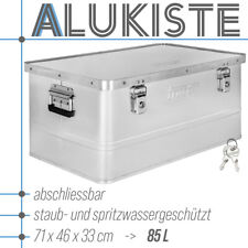 Aluminium Box mit Deckel Silber Alukiste 85 Liter Alu Kiste Abschliessbar Trucky