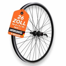 Hinteres Laufrad 26" schwarz