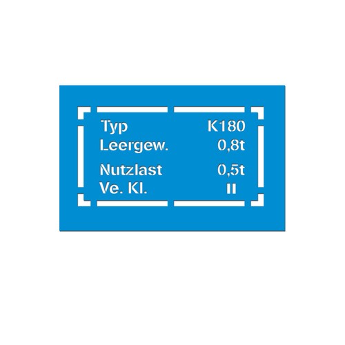 Typenschild k180 bundeswehr - typenschild,