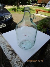 Glasballon, Weinballon, mit Henkel, 5 Liter, Inhaltsmengen auf dem Glas markiert