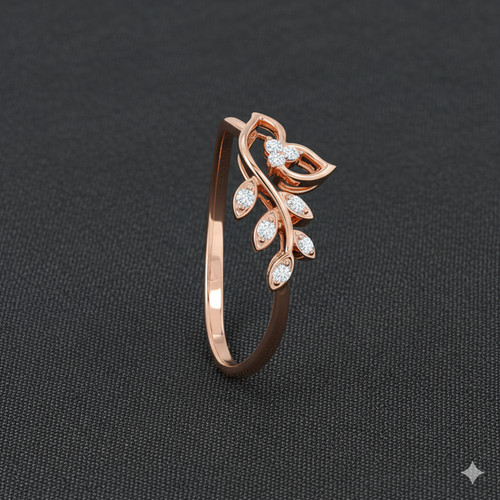 14k rotgold band rundschliff - 14k,