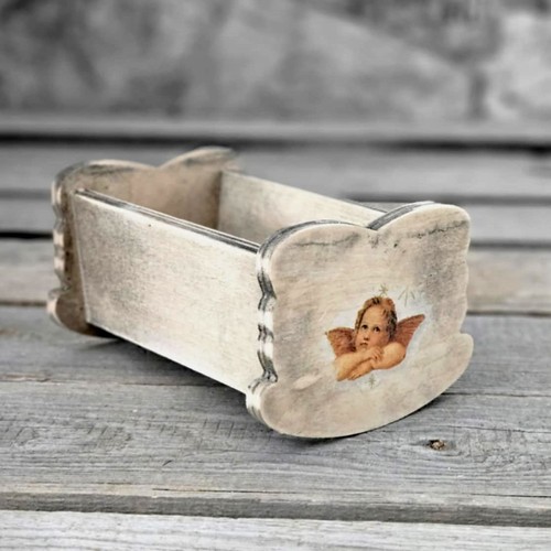 Vintage puppenwiege 13x9x7cm - vintage,